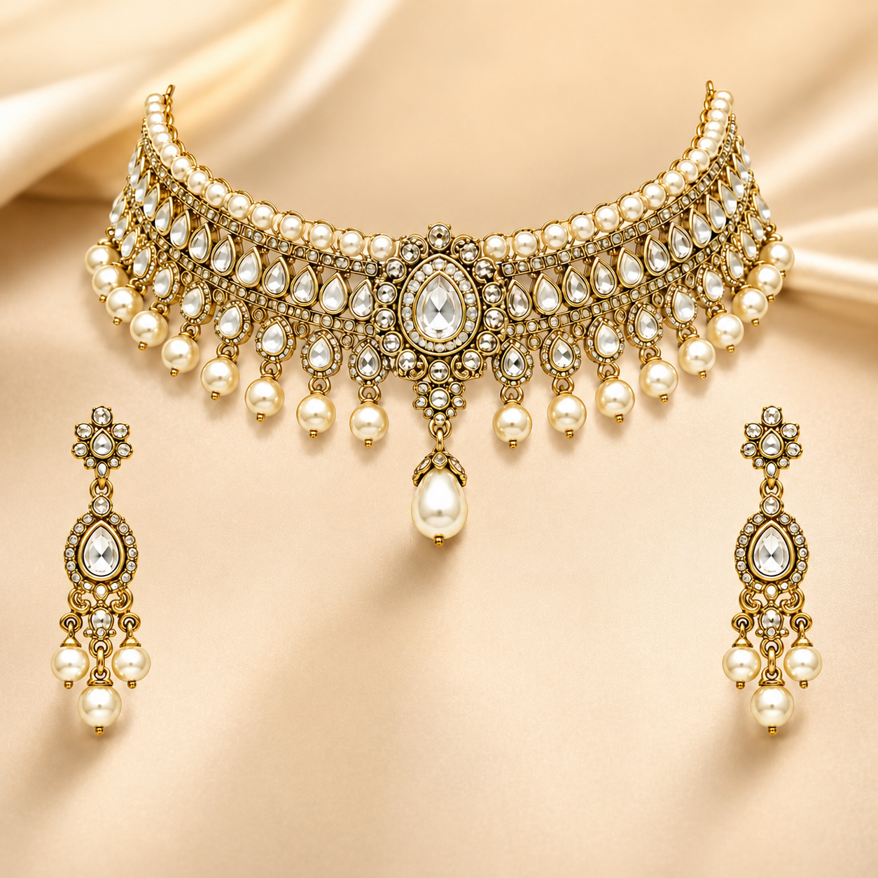 Royal Pearl Choker Set