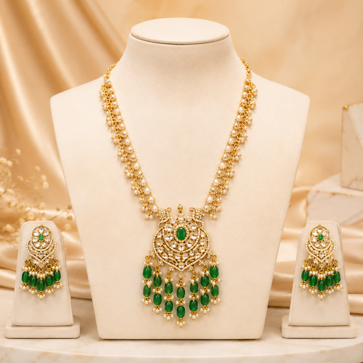 Long Pearl Haram with Pendant