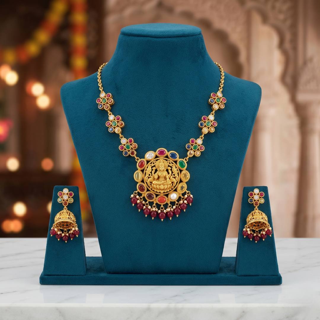 Navratna Festive Necklace Set