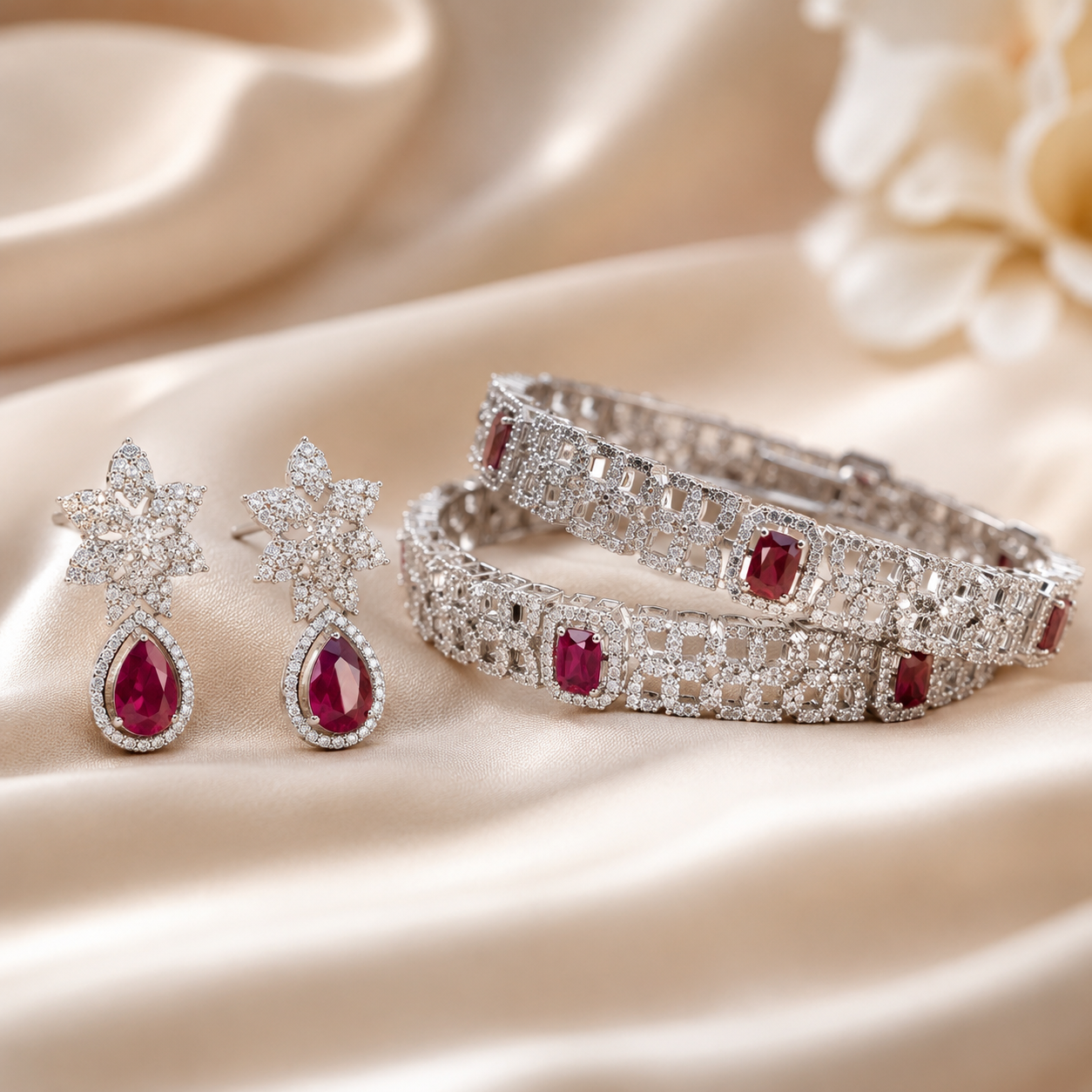 Earring & Bangle Combo Set