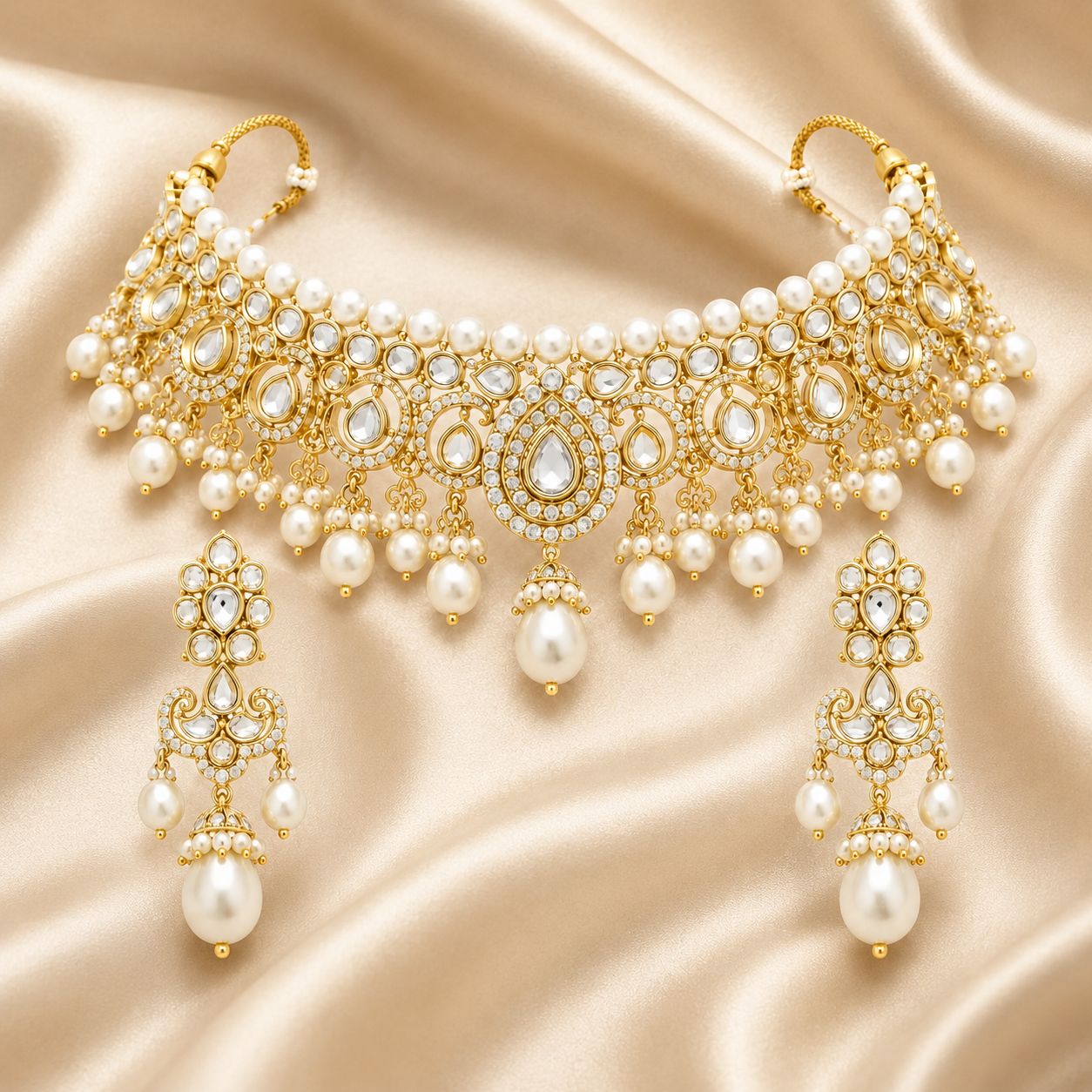 Pearl Drop Earring & Necklace Set
