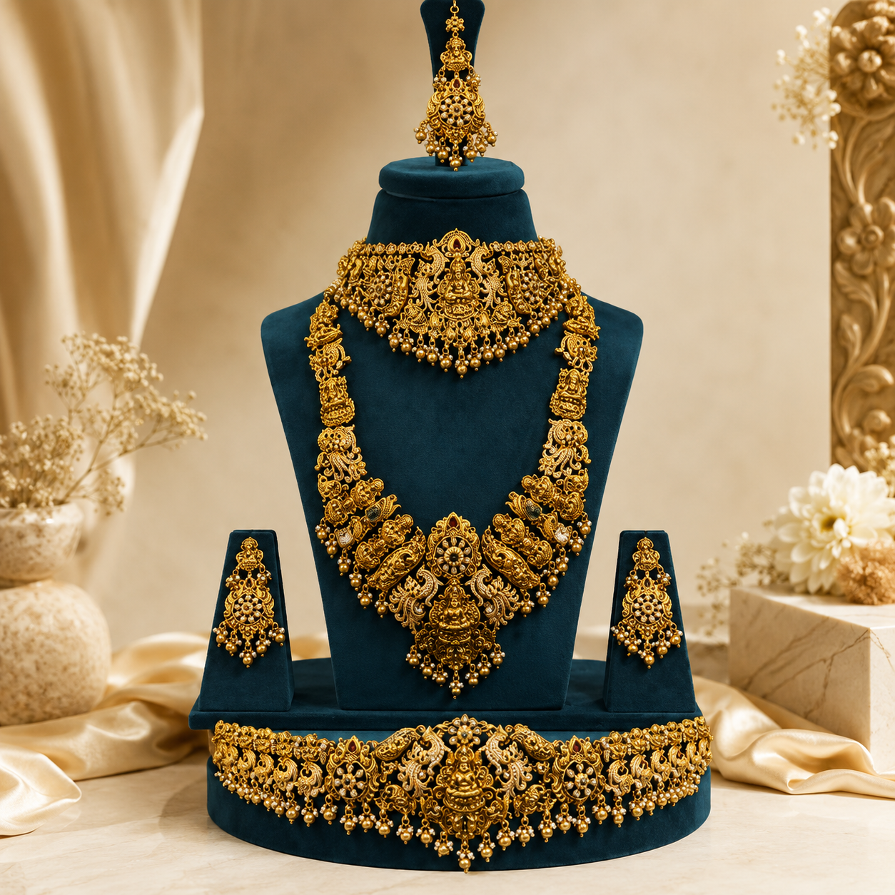 Antique Gold Bridal Choker Set